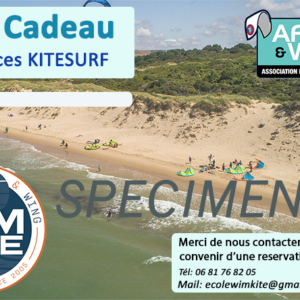 Bon cadeau pour 3 cours de Kitesurf